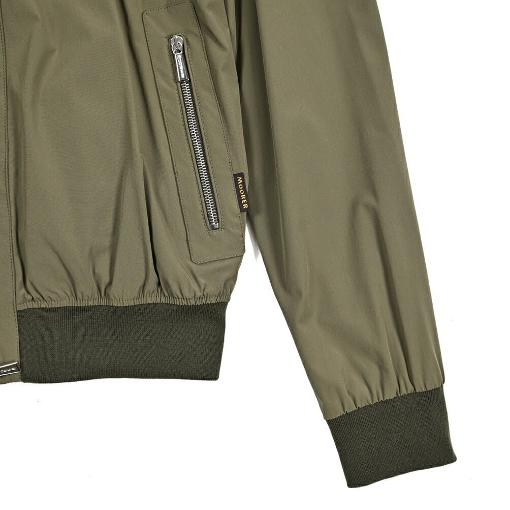 MOORER ALBERTI - KN ストレッチナイロン ダブルジップボンバージャケット / ACQUA RESISTANT(撥水)｜435941｜GUARDAROBA MILANO OFFICIAL STORE