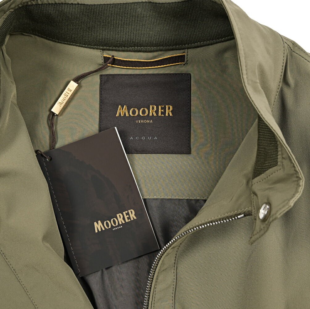 MOORER ALBERTI - KN ストレッチナイロン ダブルジップボンバージャケット / ACQUA RESISTANT(撥水)｜435941｜GUARDAROBA MILANO OFFICIAL STORE