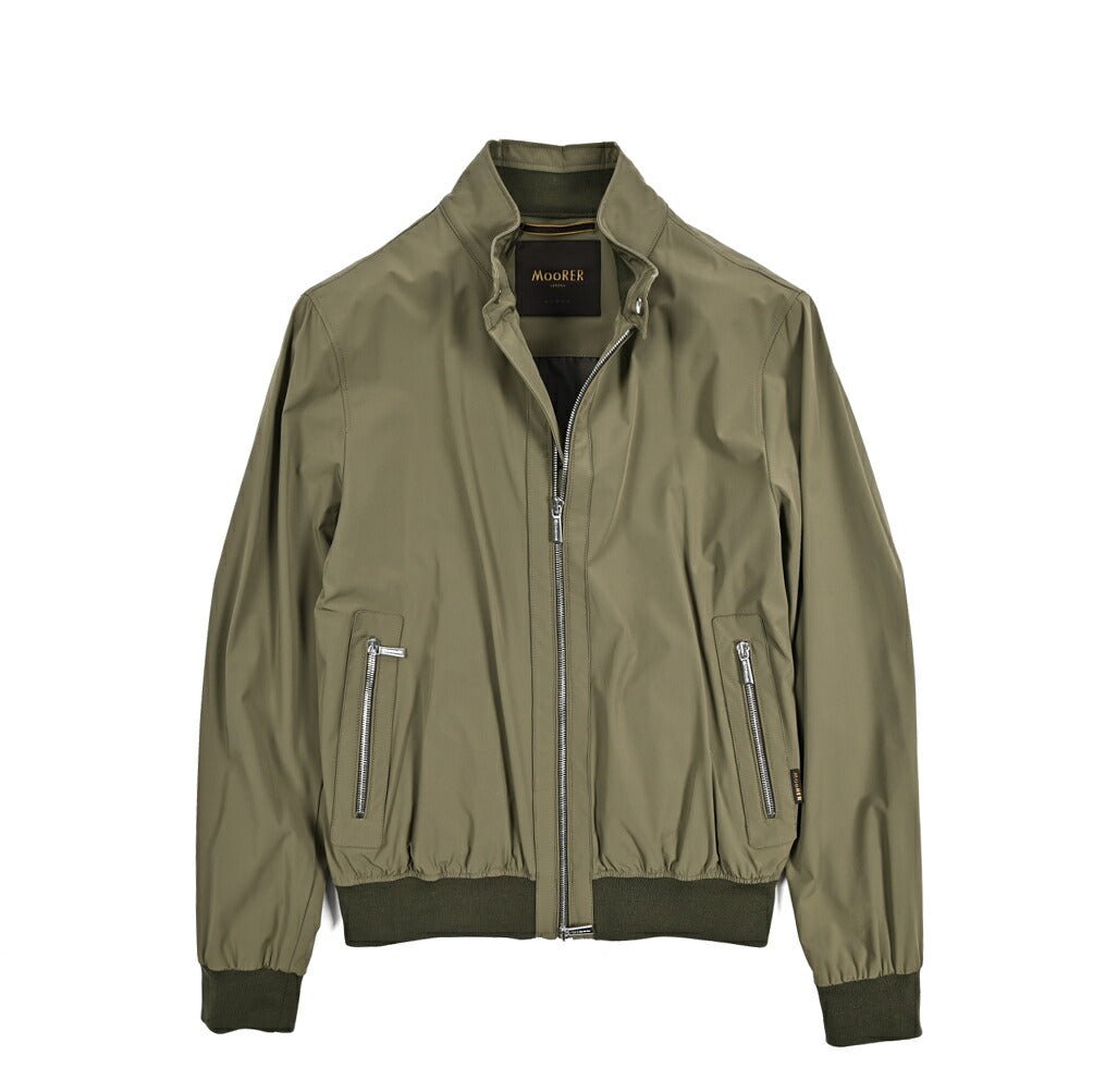 MOORER ALBERTI - KN ストレッチナイロン ダブルジップボンバージャケット / ACQUA RESISTANT(撥水)｜435941｜GUARDAROBA MILANO OFFICIAL STORE