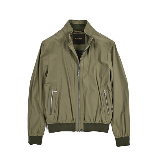 MOORER ALBERTI - KN ストレッチナイロン ダブルジップボンバージャケット / ACQUA RESISTANT(撥水)｜435941｜GUARDAROBA MILANO OFFICIAL STORE