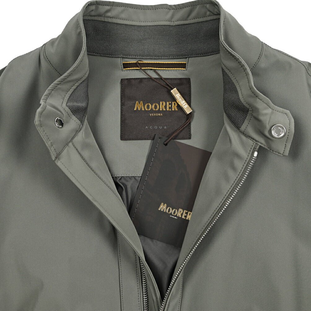 MOORER ALBERTI - KN ストレッチナイロン シングルライダースジャケット / ACQUA RESISTANT(撥水)｜436045｜GUARDAROBA MILANO OFFICIAL STORE