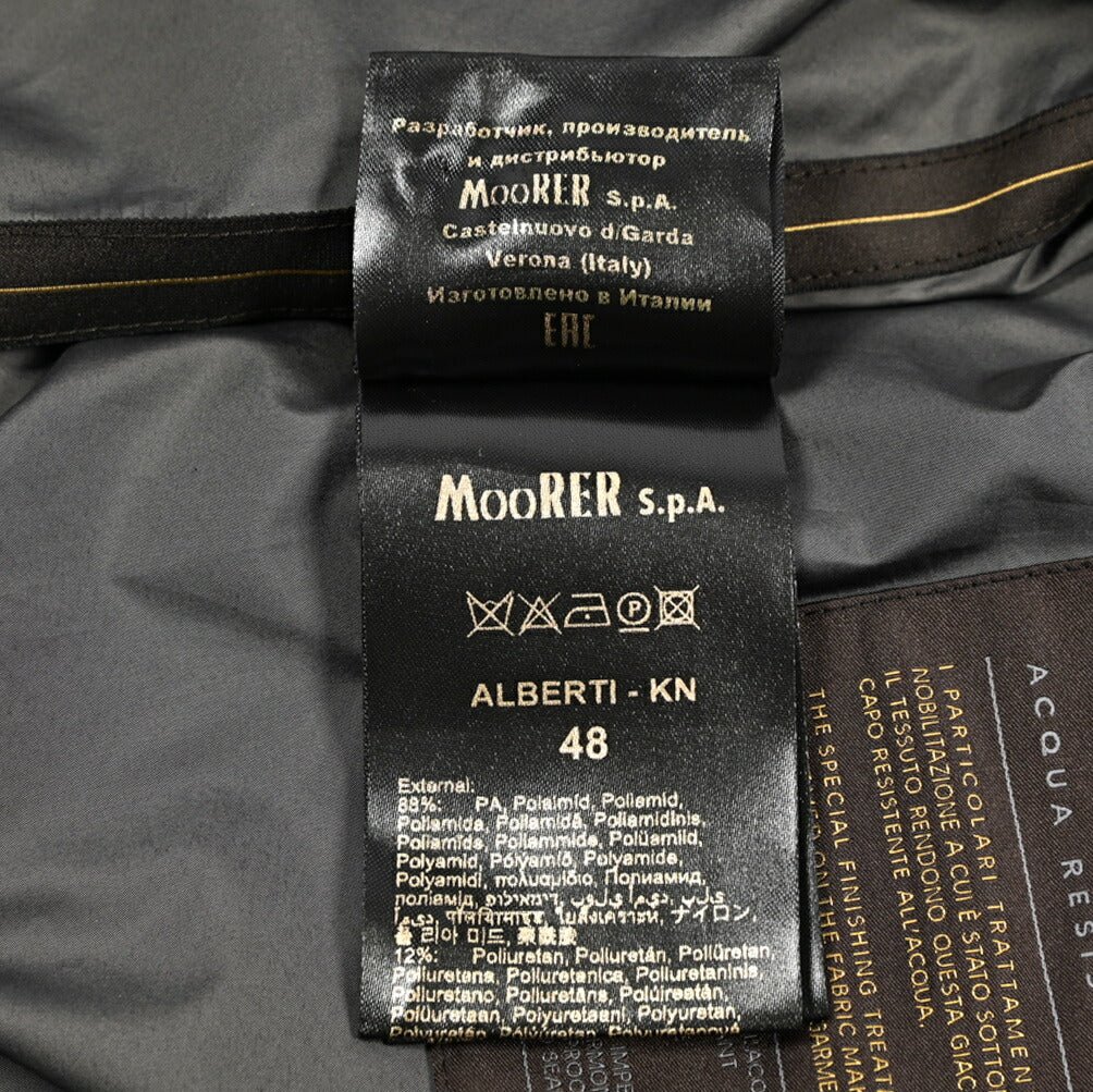 MOORER ALBERTI - KN ストレッチナイロン シングルライダースジャケット / ACQUA RESISTANT(撥水)｜436045｜GUARDAROBA MILANO OFFICIAL STORE