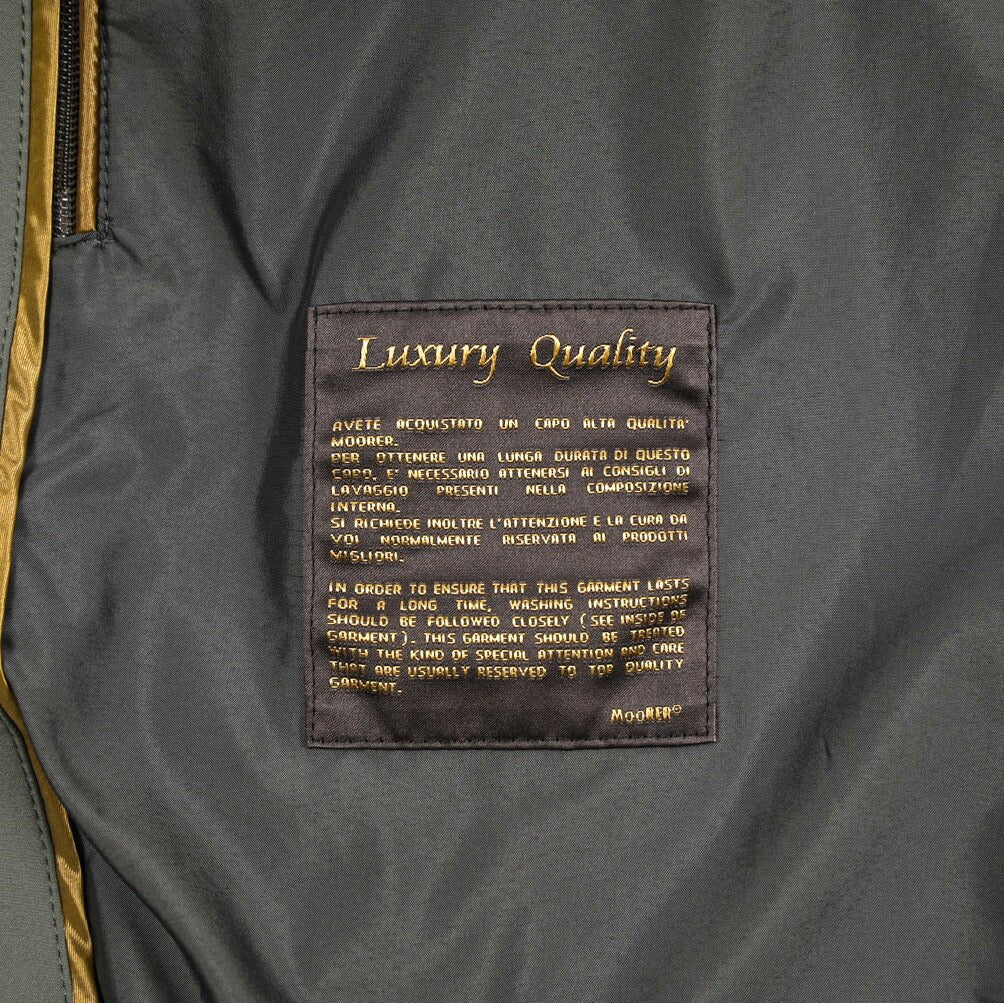 MOORER ALBERTI - KN ストレッチナイロン シングルライダースジャケット / ACQUA RESISTANT(撥水)｜436045｜GUARDAROBA MILANO OFFICIAL STORE