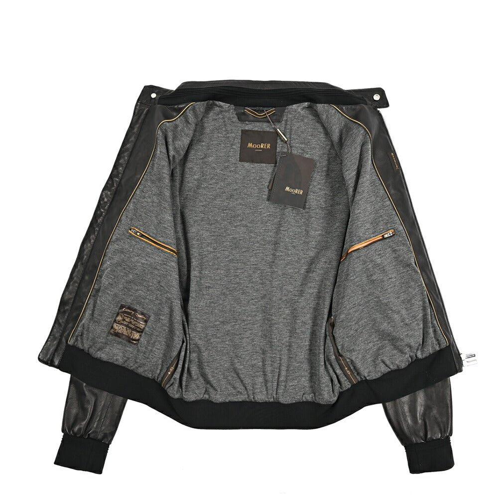 MOORER ALBERTI - PE シングルライダースレザージャケット｜436040｜GUARDAROBA MILANO OFFICIAL STORE