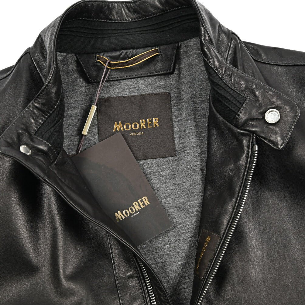 MOORER ALBERTI - PE シングルライダースレザージャケット｜436040｜GUARDAROBA MILANO OFFICIAL STORE