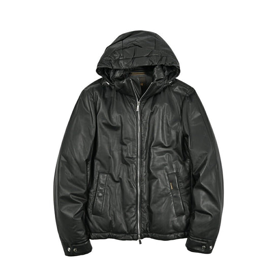 MOORER "ALBINI - LEW" レザーダウンジャケットフーディー｜420497｜GUARDAROBA MILANO OFFICIAL STORE