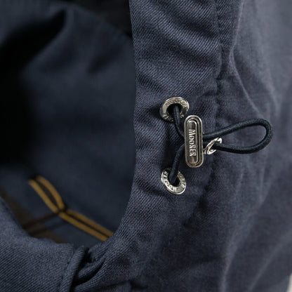 MOORER “ALBINI-PUM” ポリエステル混 フード付きダウンブルゾン / ACQUA PROOF (防水) ネイビー(JEANS) 46 | GUARDAROBA MILANO OFFICIAL STORE