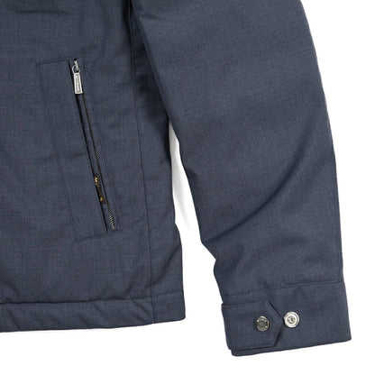 MOORER “ALBINI-PUM” ポリエステル混 フード付きダウンブルゾン / ACQUA PROOF (防水) ネイビー(JEANS) 46 | GUARDAROBA MILANO OFFICIAL STORE