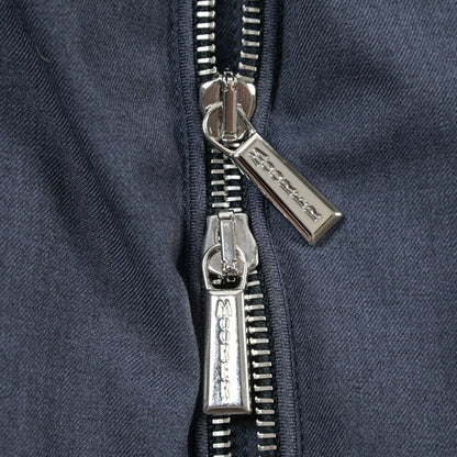 MOORER “ALBINI-PUM” ポリエステル混 フード付きダウンブルゾン / ACQUA PROOF (防水) ネイビー(JEANS) 46 | GUARDAROBA MILANO OFFICIAL STORE