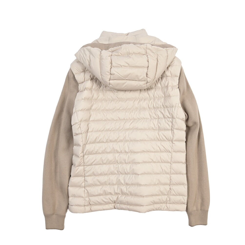 MOORER “ALESSO-S3L” 着脱可能フード付き 2WAYダウンジャケット ベージュ(MANDORLA) 48 | GUARDAROBA MILANO OFFICIAL STORE