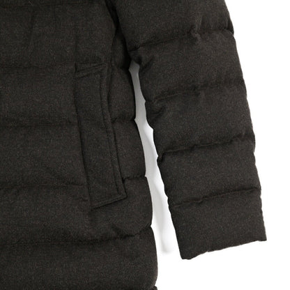 MOORER “ALFIERI-FUR-IL” カシミヤ100% ファー付きスタンドカラーダウンコート ダークブラウン(MORO) 48 | GUARDAROBA MILANO OFFICIAL STORE