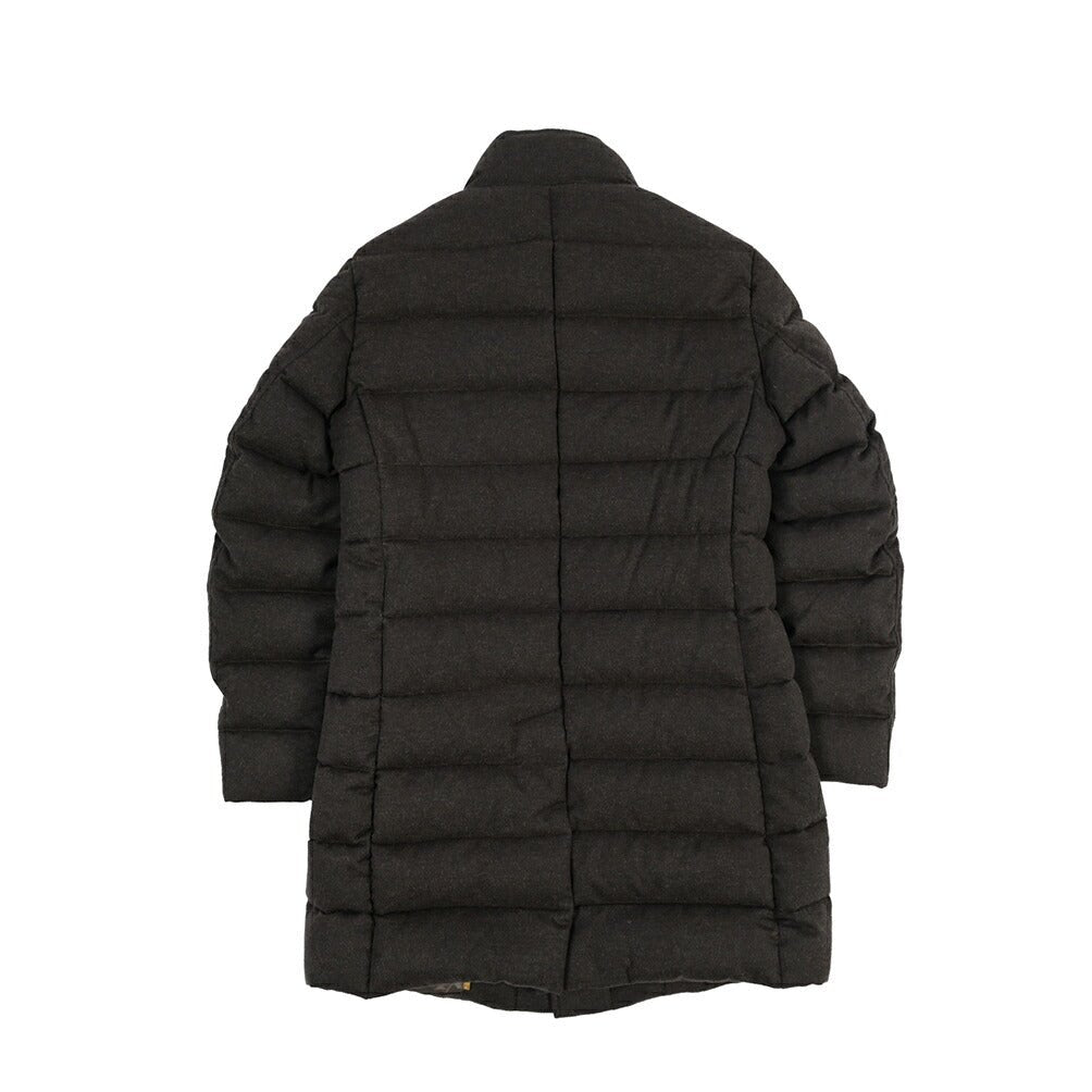 MOORER “ALFIERI-FUR-IL” カシミヤ100% ファー付きスタンドカラーダウンコート ダークブラウン(MORO) 48 | GUARDAROBA MILANO OFFICIAL STORE