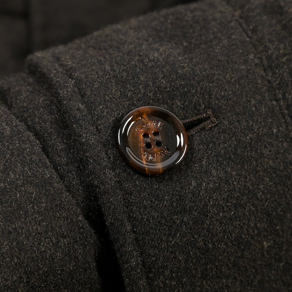 MOORER “ALFIERI-FUR-IL” カシミヤ100% ファー付きスタンドカラーダウンコート ダークブラウン(MORO) 48 | GUARDAROBA MILANO OFFICIAL STORE