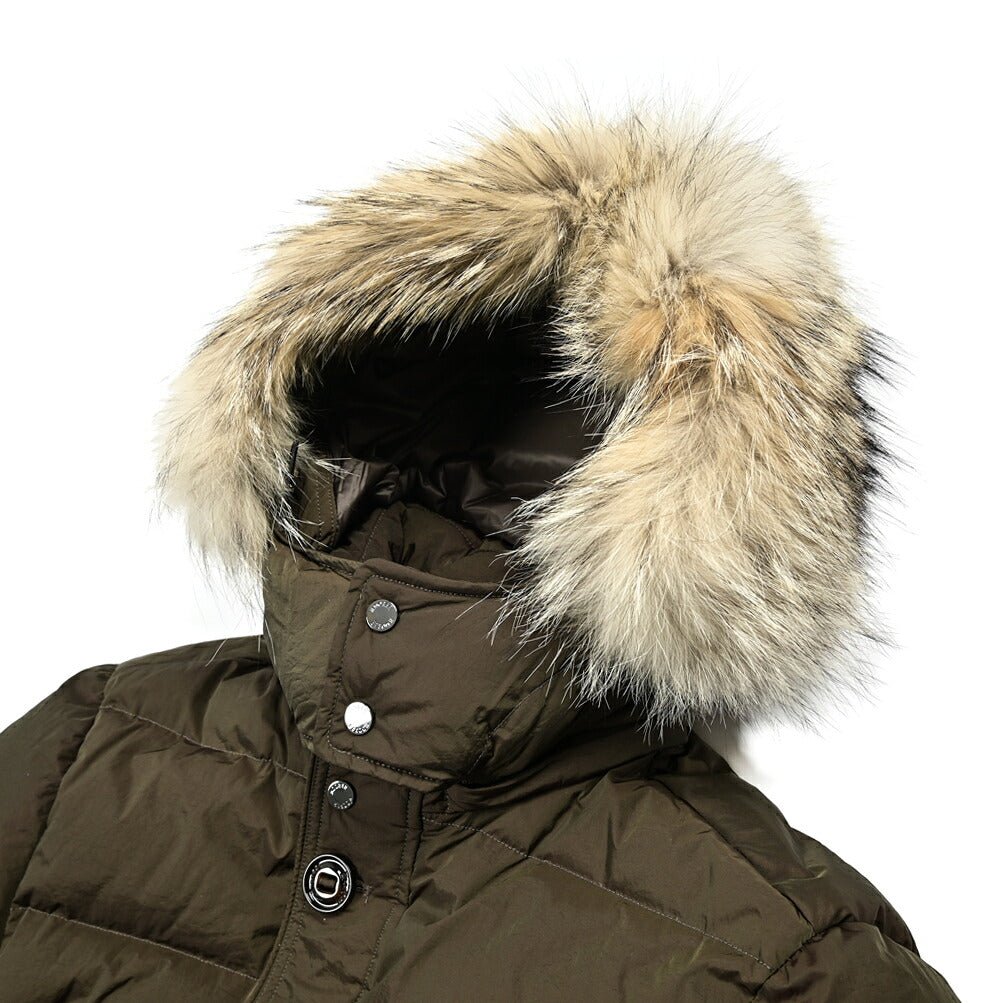 MOORER "ALPES - 4DM" ナイロン100% ファーフード付きダウンジャケット / ACQUA PROOF (防水)｜420368 - 46｜GUARDAROBA MILANO OFFICIAL STORE