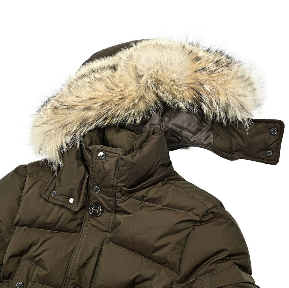 MOORER "ALPES - 4DM" ナイロン100% ファーフード付きダウンジャケット / ACQUA PROOF (防水)｜420368 - 46｜GUARDAROBA MILANO OFFICIAL STORE