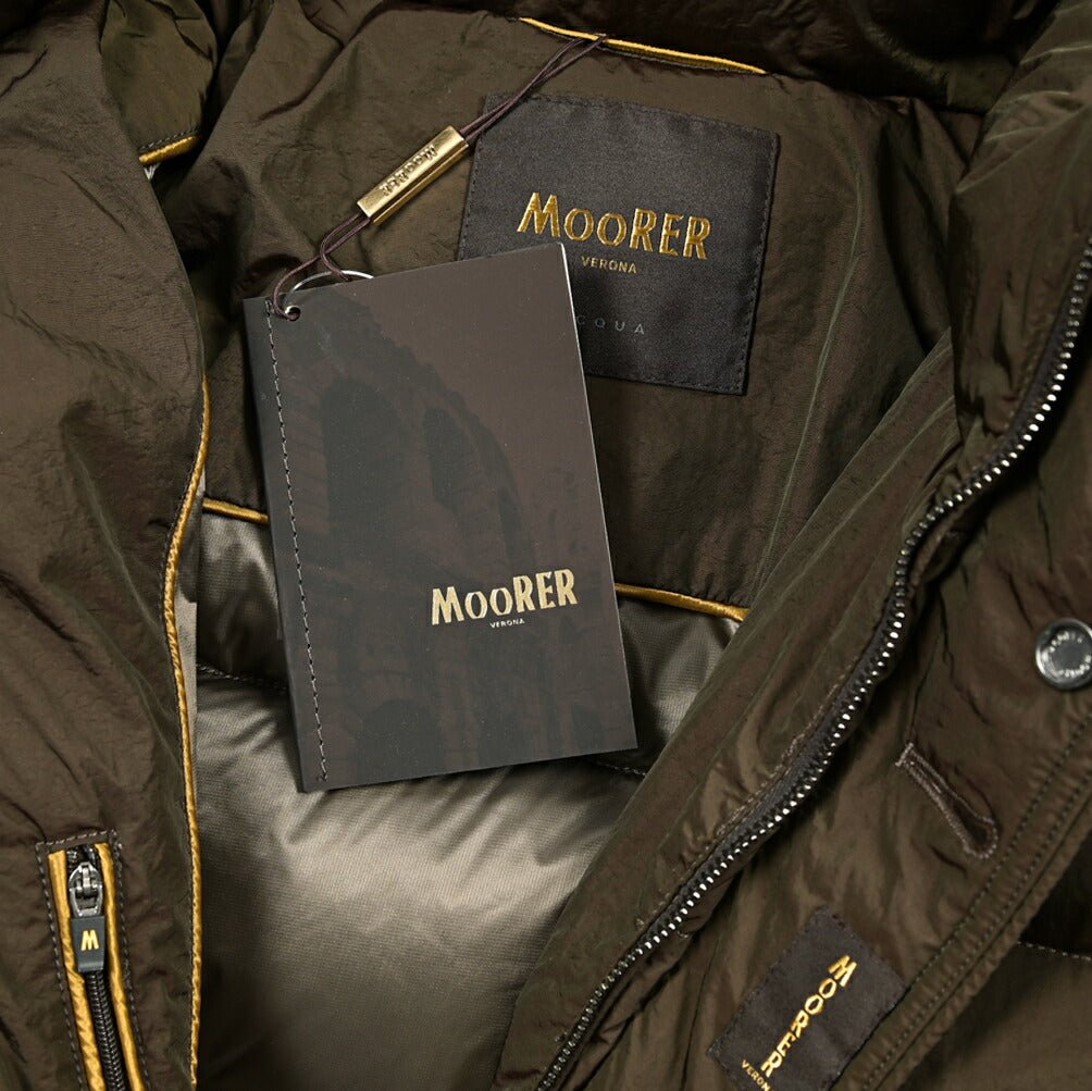 MOORER "ALPES - 4DM" ナイロン100% ファーフード付きダウンジャケット / ACQUA PROOF (防水)｜420368 - 46｜GUARDAROBA MILANO OFFICIAL STORE