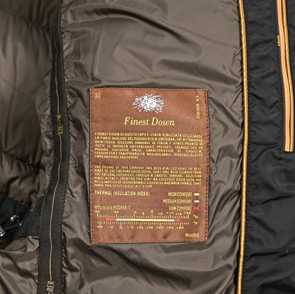 MOORER "ALPES - AMC" ナイロン100% ファーフード付きダウンジャケット｜420442｜GUARDAROBA MILANO OFFICIAL STORE