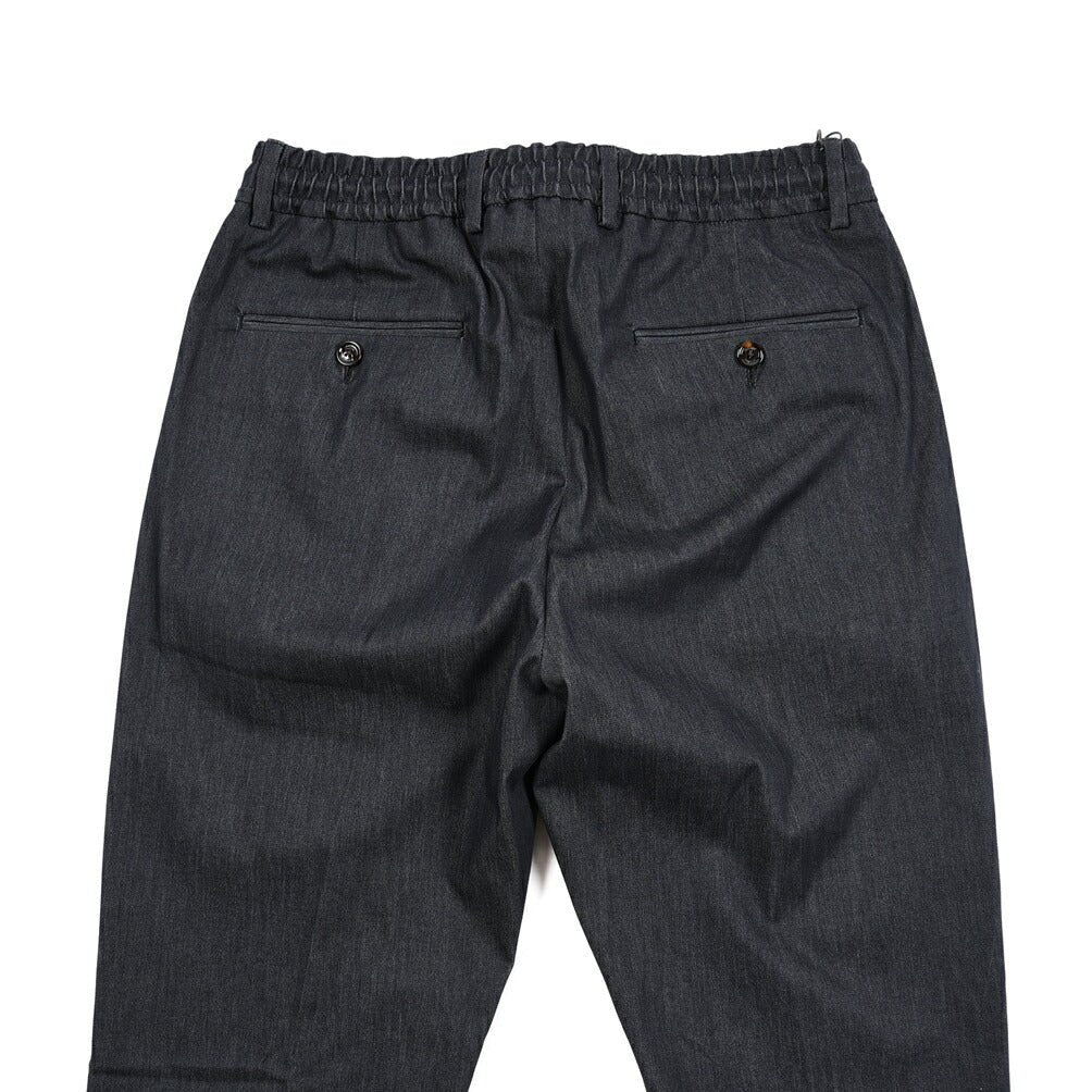 MOORER "ANTON - SV" ナイロン混ライトオンスデニム ワンタックテーパードパンツ / デニスラ｜437132-46｜GUARDAROBA MILANO OFFICIAL STORE