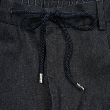 MOORER "ANTON - SV" ナイロン混ライトオンスデニム ワンタックテーパードパンツ / デニスラ｜437132-46｜GUARDAROBA MILANO OFFICIAL STORE