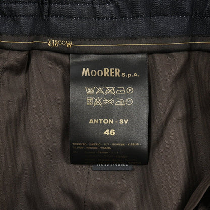 MOORER "ANTON - SV" ナイロン混ライトオンスデニム ワンタックテーパードパンツ / デニスラ｜437132-46｜GUARDAROBA MILANO OFFICIAL STORE