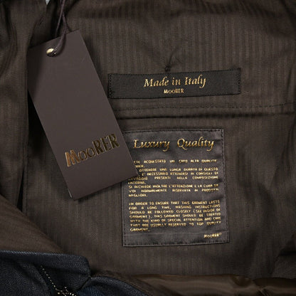 MOORER "ANTON - SV" ナイロン混ライトオンスデニム ワンタックテーパードパンツ / デニスラ｜437132-46｜GUARDAROBA MILANO OFFICIAL STORE