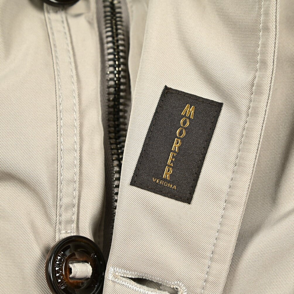 MOORER "ARISTOTELE - WCO" コットン混ポリエステル ファーフード付きダウンコート｜420285 - 44｜GUARDAROBA MILANO OFFICIAL STORE