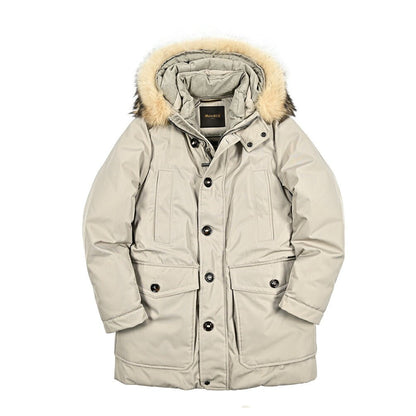 MOORER "ARISTOTELE - WCO" コットン混ポリエステル ファーフード付きダウンコート｜420285 - 44｜GUARDAROBA MILANO OFFICIAL STORE