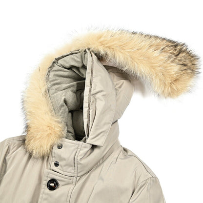 MOORER "ARISTOTELE - WCO" コットン混ポリエステル ファーフード付きダウンコート｜420285 - 44｜GUARDAROBA MILANO OFFICIAL STORE