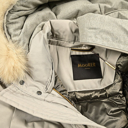 MOORER "ARISTOTELE - WCO" コットン混ポリエステル ファーフード付きダウンコート｜420285 - 44｜GUARDAROBA MILANO OFFICIAL STORE