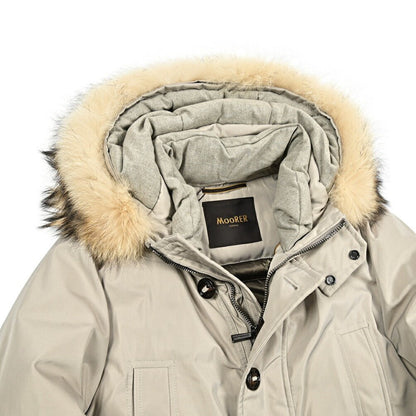 MOORER "ARISTOTELE - WCO" コットン混ポリエステル ファーフード付きダウンコート｜420285 - 44｜GUARDAROBA MILANO OFFICIAL STORE