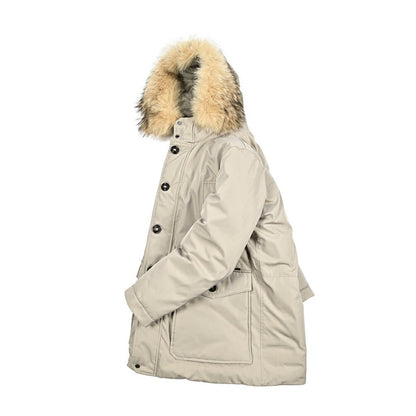 MOORER "ARISTOTELE - WCO" コットン混ポリエステル ファーフード付きダウンコート｜420285 - 44｜GUARDAROBA MILANO OFFICIAL STORE