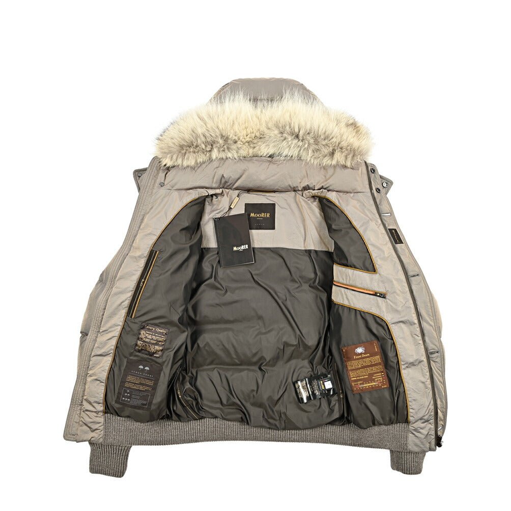 MOORER "BACCO 4DM" ナイロン100% ファーフード付きダウンジャケット / ACQUA PROOF (防水)｜420343 - 46｜GUARDAROBA MILANO OFFICIAL STORE