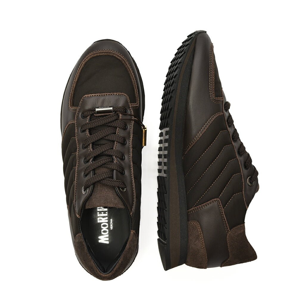 MOORER BALBO - NPP レザーコンビネーションスニーカー｜420269｜GUARDAROBA MILANO OFFICIAL STORE