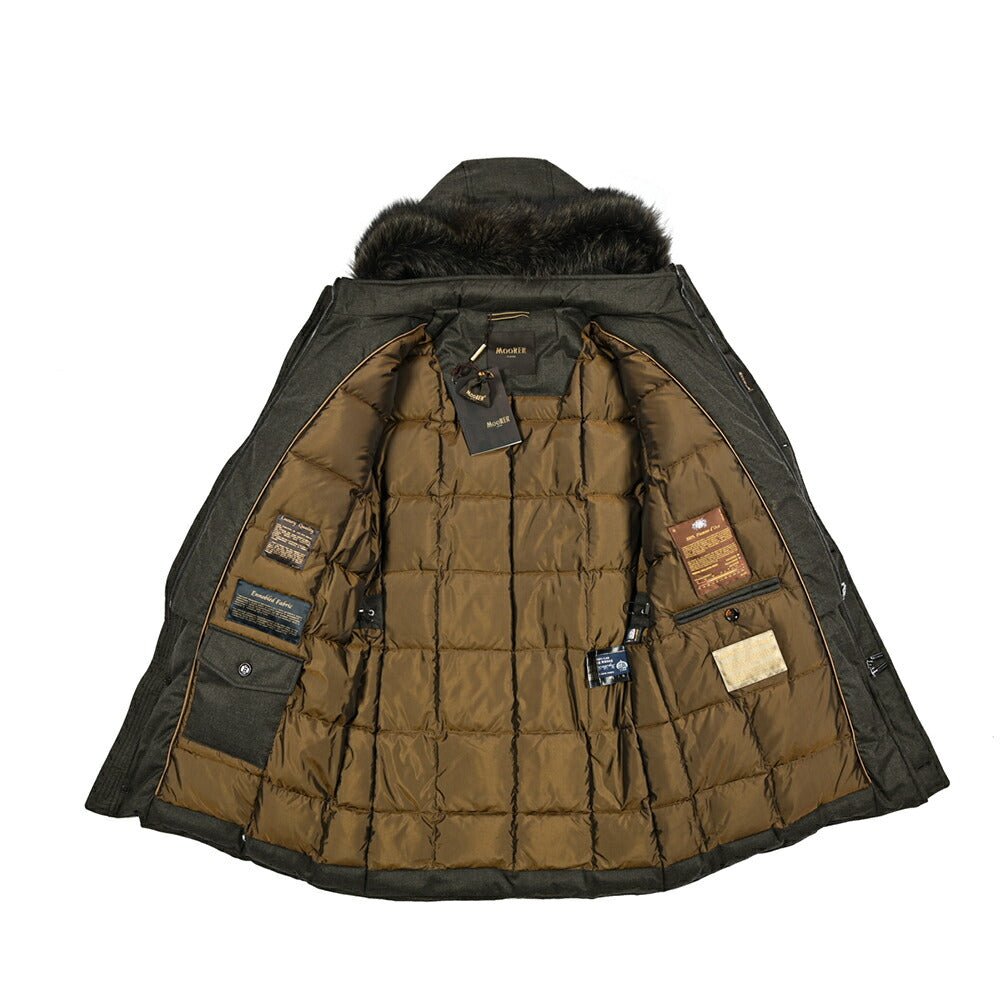 MOORER "BALDO - CL" カシミヤ100% ファーフード付きダウンコート (Loro Piana STORM SYSTEM)｜420333 - 46｜GUARDAROBA MILANO OFFICIAL STORE