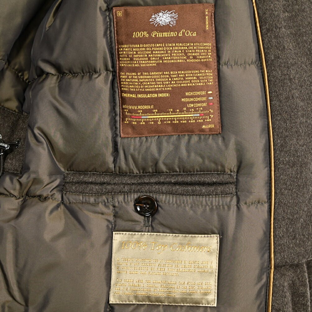 MOORER "BALDO - IL" カシミヤ100% ファーフード付きダウンコート (Loro Piana STORM SYSTEM)｜420417｜GUARDAROBA MILANO OFFICIAL STORE