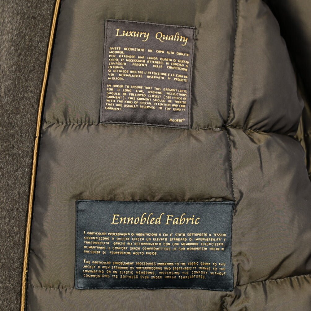 MOORER "BALDO - IL" カシミヤ100% ファーフード付きダウンコート (Loro Piana STORM SYSTEM)｜420417｜GUARDAROBA MILANO OFFICIAL STORE