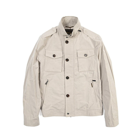 MOORER “BARALDI-S1” 高機能コットン スタンドカラーフィールドジャケット / ACQUA RESISTANT (撥水) ベージュ(AVORIO) 48 | GUARDAROBA MILANO OFFICIAL STORE