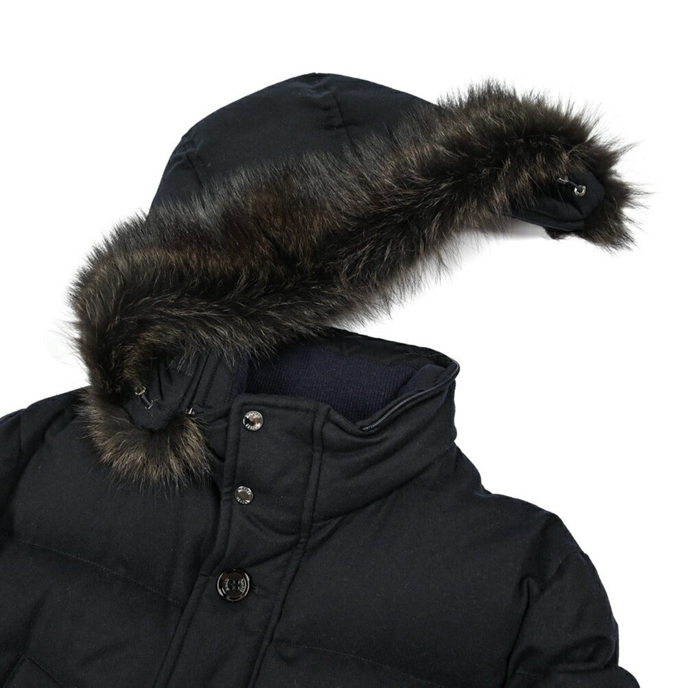 MOORER "BARBIERI - IL" カシミヤ100% ファーフード付きダウンコート｜420441｜GUARDAROBA MILANO OFFICIAL STORE