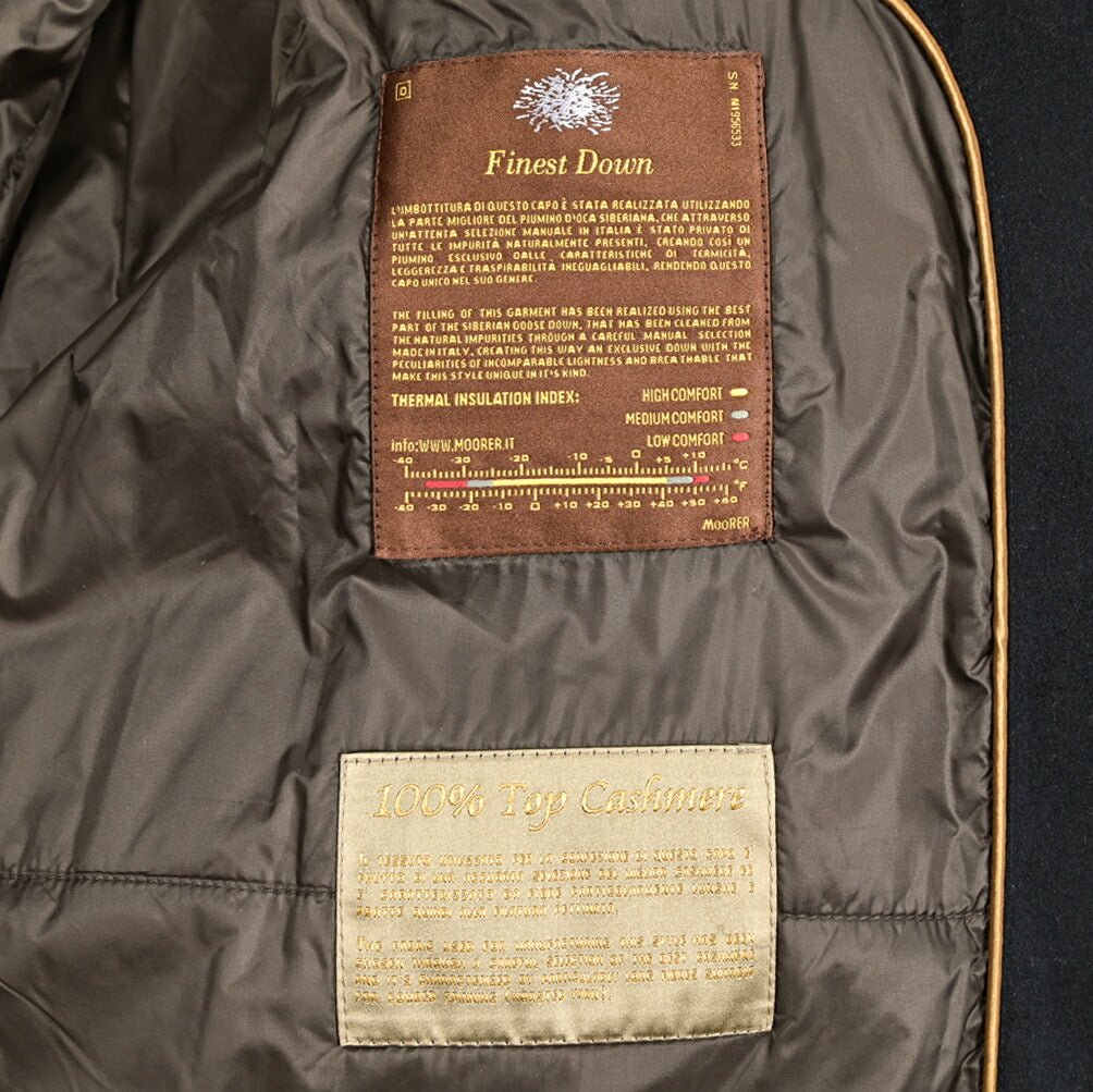 MOORER "BARBIERI - IL" カシミヤ100% ファーフード付きダウンコート｜420441｜GUARDAROBA MILANO OFFICIAL STORE