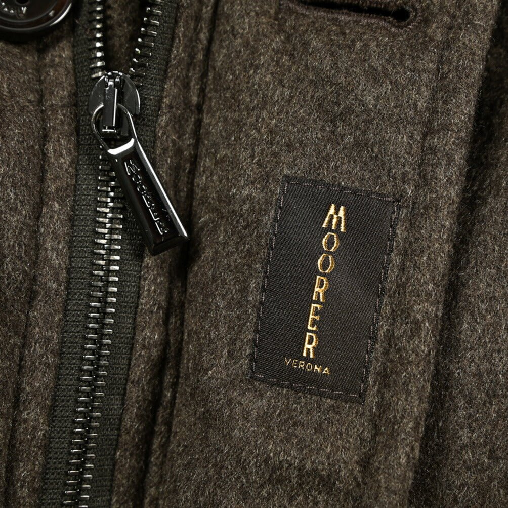 MOORER "BARBIERI - IL" カシミヤ100% ファーフード付きダウンコート (Loro Piana STORM SYSTEM)｜420337 - 56｜GUARDAROBA MILANO OFFICIAL STORE