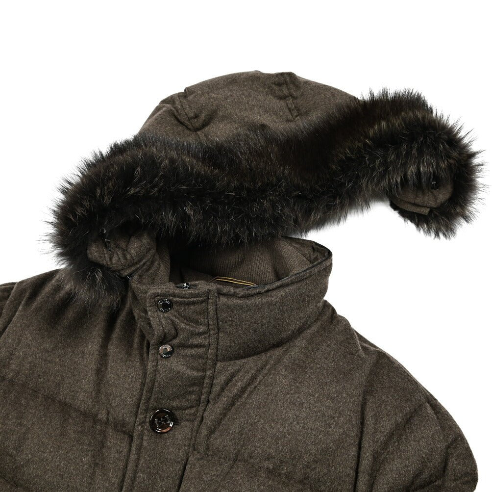 MOORER "BARBIERI - IL" カシミヤ100% ファーフード付きダウンコート (Loro Piana STORM SYSTEM)｜420337 - 56｜GUARDAROBA MILANO OFFICIAL STORE