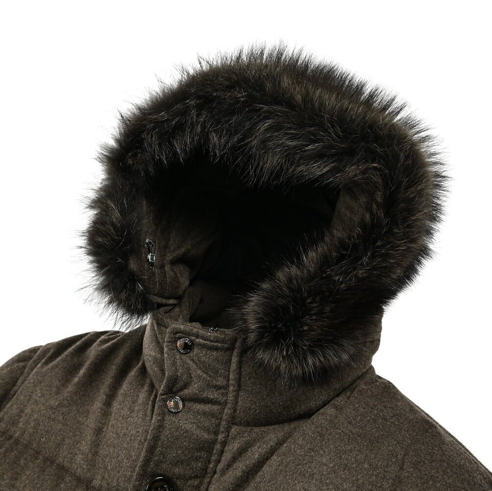 MOORER "BARBIERI - IL" カシミヤ100% ファーフード付きダウンコート (Loro Piana STORM SYSTEM)｜420337 - 56｜GUARDAROBA MILANO OFFICIAL STORE