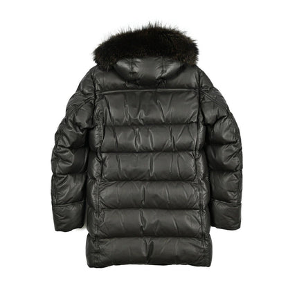 MOORER "BARBIERI - PE" ファーフード付きダウンレザーコート｜420382 - 46｜GUARDAROBA MILANO OFFICIAL STORE