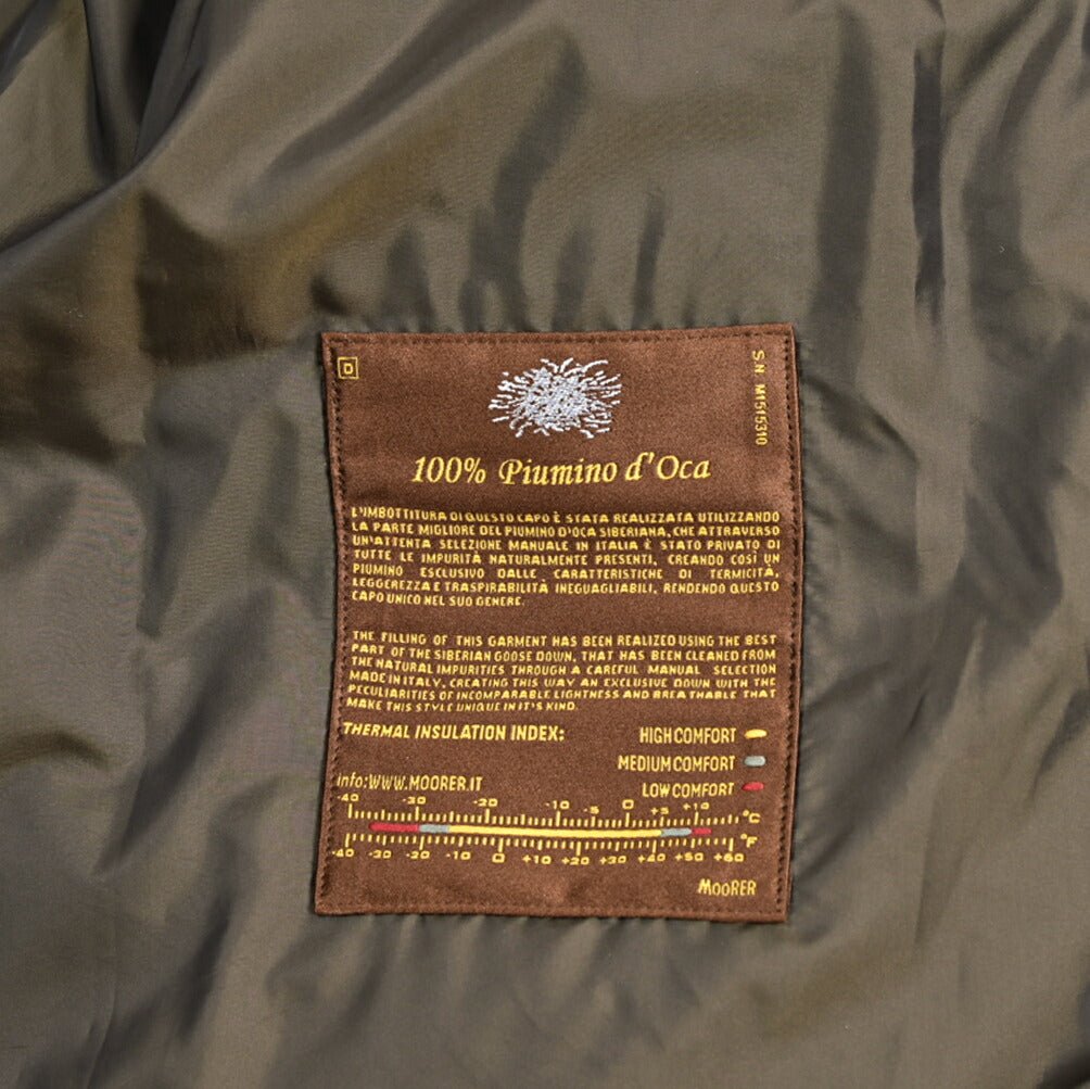 MOORER "BARBIERI - UR" スエードレザー ファーフード付きダウンコート｜420418｜GUARDAROBA MILANO OFFICIAL STORE