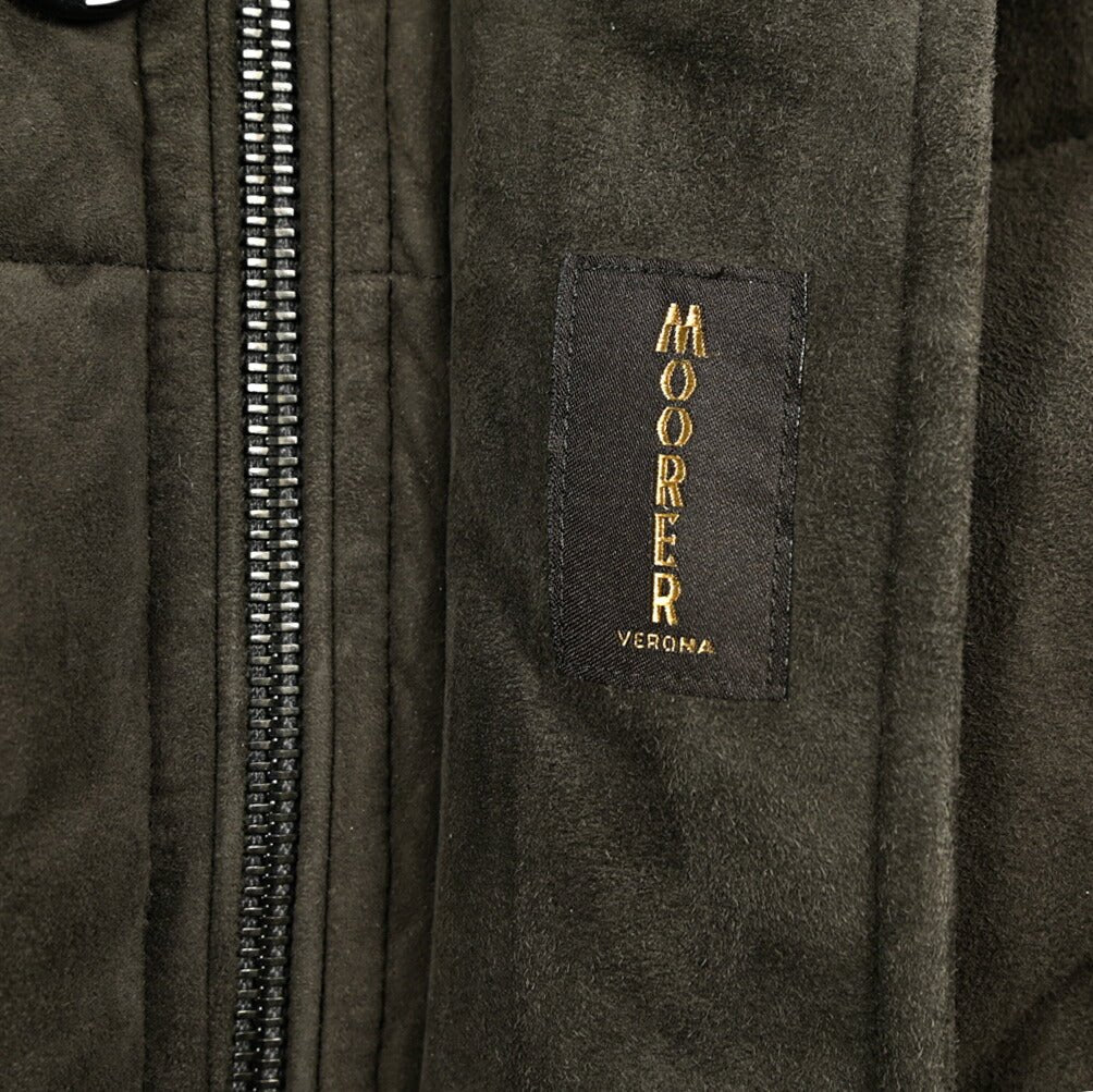 MOORER "BARBIERI - UR" スエードレザー ファーフード付きダウンコート｜420418｜GUARDAROBA MILANO OFFICIAL STORE