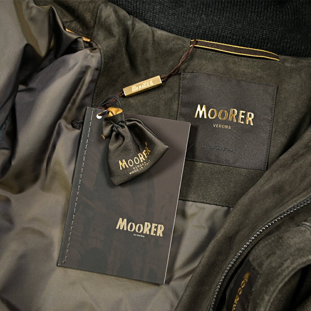 MOORER "BARBIERI - UR" スエードレザー ファーフード付きダウンコート｜420418｜GUARDAROBA MILANO OFFICIAL STORE
