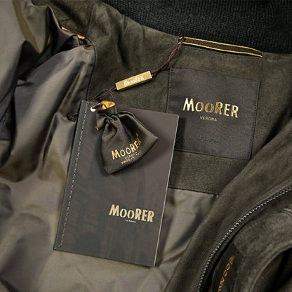 MOORER "BARBIERI - UR" スエードレザー ファーフード付きダウンコート｜420418｜GUARDAROBA MILANO OFFICIAL STORE