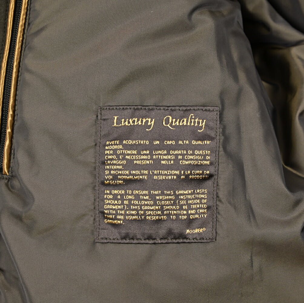 MOORER "BARBIERI - UR" スエードレザー ファーフード付きダウンコート｜420418｜GUARDAROBA MILANO OFFICIAL STORE