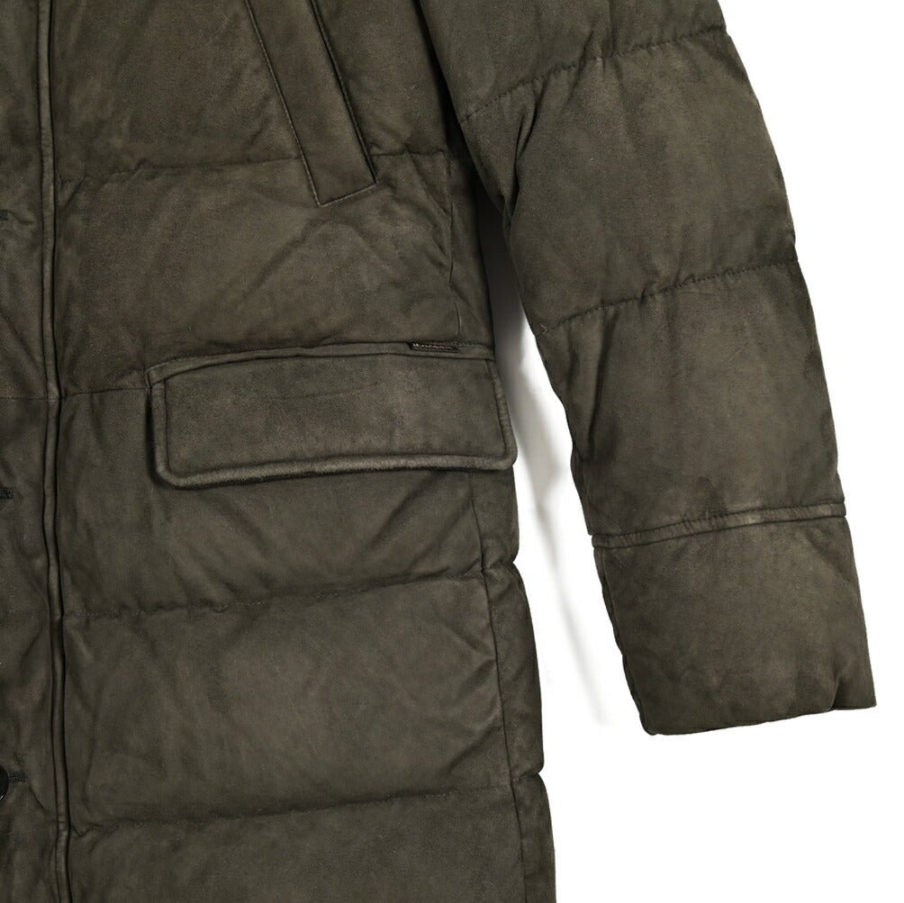 MOORER "BARBIERI - UR" スエードレザー ファーフード付きダウンコート｜420418｜GUARDAROBA MILANO OFFICIAL STORE