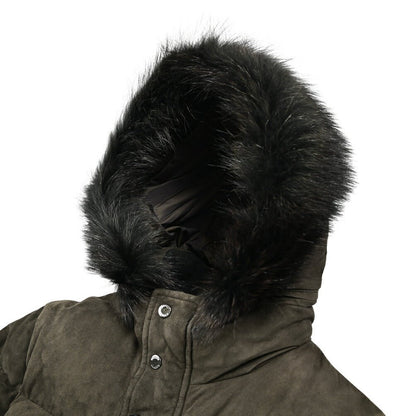 MOORER "BARBIERI - UR" スエードレザー ファーフード付きダウンコート｜420418｜GUARDAROBA MILANO OFFICIAL STORE